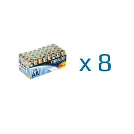 Maxell LR06/AA alkaliska batterier förpackning med 256 st